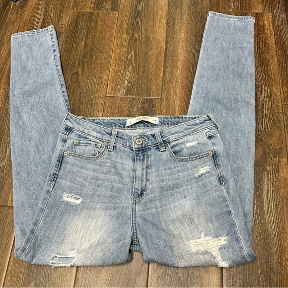 Abercrombie & Fitch Distressed Skinny High Waisted Jeans Size 28/6 - Picture 8 of 15